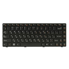 Клавіатура ноутбука PowerPlant Lenovo IdeaPad G470 черный, черный фрейм (KB311897)