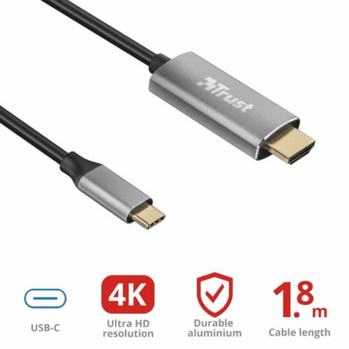 Перехідник Trust Calyx USB-C to HDMI Adapter Cable (23332_TRUST)