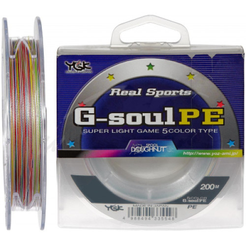 Шнур YGK G-Soul PE 5 Colors 200m 0.6/0.128mm 8lb (5545.02.06)