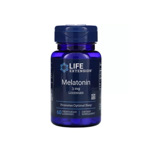 Антиоксидант Life Extension Мелатонін, Melatonin, 3 мг, 60 вегетаріанських льодяників (LEX-33206)