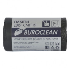 Пакети для сміття Buroclean чорні 35 л 50 шт. (4823078910615)