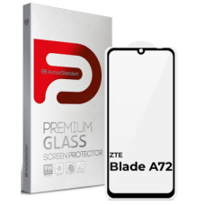 Скло захисне Armorstandart Full Glue ZTE Blade A72 Black (ARM65503)