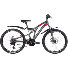 Велосипед Discovery 24" Rocket AM2 DD рама-15" 2022 Grey/Red (OPS-DIS-24-294)