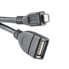 Дата кабель OTG USB 2.0 AF to Micro 5P 0.10m PowerPlant (KD00AS1232)