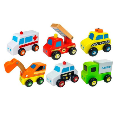 Розвиваюча іграшка Viga Toys Набір Міні-машинки 6 шт (59621)