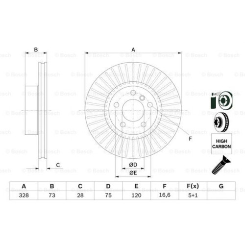 Гальмівний диск Bosch 0 986 479 771