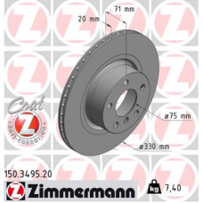 Гальмівний диск ZIMMERMANN 150.3495.20