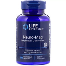 Мінерали Life Extension Магній L-треонат, Magnesium L-Threonate, Neuro-Mag, 90 капсу (LEX-16039)