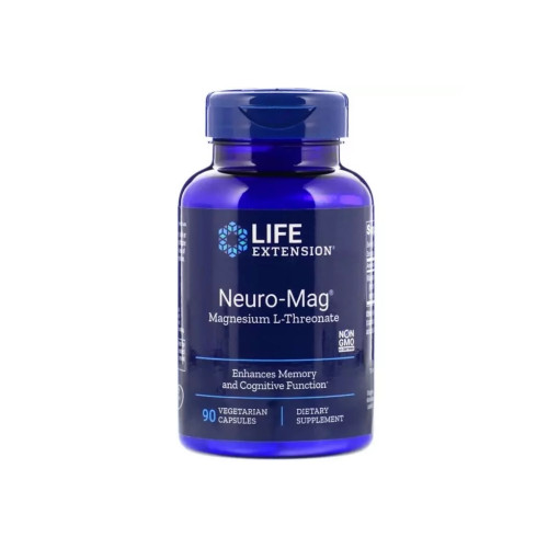 Мінерали Life Extension Магній L-треонат, Magnesium L-Threonate, Neuro-Mag, 90 капсу (LEX-16039)