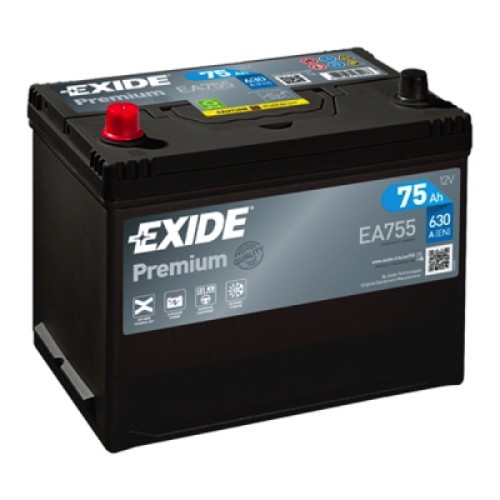 Акумулятор автомобільний EXIDE PREMIUM 75A (EA755)