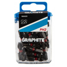 Набір біт Graphite ударних PH2 x 25 мм, 20 шт. (56H531)
