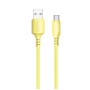 Дата кабель USB 2.0 AM to Type-C 1.0m soft silicone yellow ColorWay (CW-CBUC043-Y)