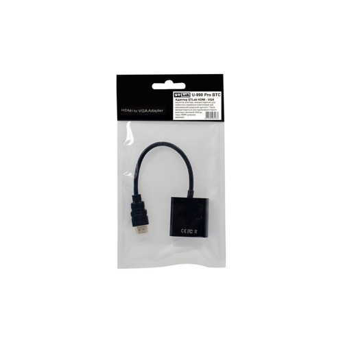 Перехідник HDMI M to VGA F (без додаткових кабелей) ST-Lab (U-990 Pro BTC)