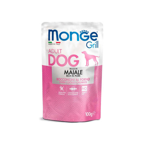 Вологий корм для собак Monge Dog Grill з свининою 100 г (8009470013147)