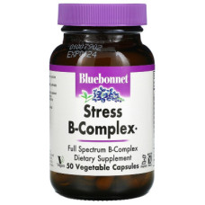 Мультивітамін Bluebonnet Nutrition Стрес В-Комплекс, Stress B-Complex, 50 вегетаріанських капсул (BLB-00422)