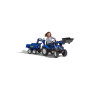 Веломобіль Falk Ranch трактор на педалях з причепом Синій (3016203090233) (3090W)