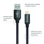 Дата кабель USB 2.0 AM to Lightning 1.0m black ColorWay (CW-CBUL004-BK)