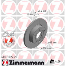 Гальмівний диск ZIMMERMANN 600.3222.20