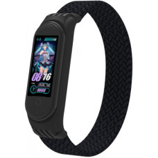 Ремінець до фітнес браслета Armorstandart Braided Solo Loop для Xiaomi Mi Band 4/5/6 Black size M (ARM58769)