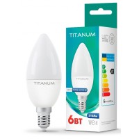 Лампочка TITANUM C37 6W E14 3000K (TLС3706143)