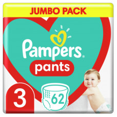 Підгузки Pampers трусики Pampers Pants Розмір 3 (6-11кг) 62 шт (8006540069233)