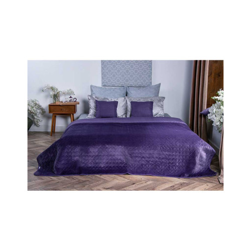 Покривало Руно двостороннє VeLour Фіолетове 180 х 220 см (340.55_Violet)