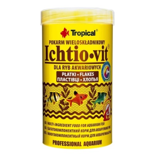 Корм для риб Tropical Ichtio-vit у пластівцях 250 мл (5900469770047)