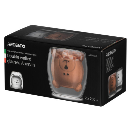 Набір склянок Ardesto Animals 250 мл 2 шт (AR2625GA)
