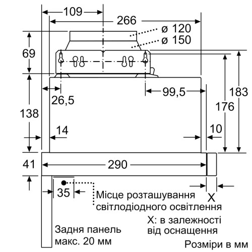 Витяжка кухонна Bosch DFM064W54