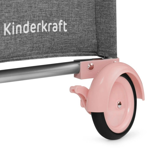 Ліжечко Kinderkraft манеж з пеленатором Joy Pink (5902533911264)