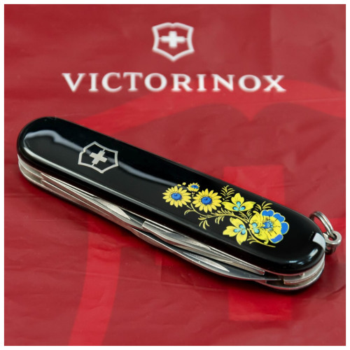 Ніж Victorinox Spartan Ukraine Black "Квіти" (1.3603.3_T1050u)