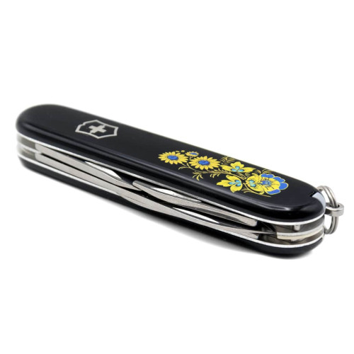 Ніж Victorinox Spartan Ukraine Black "Квіти" (1.3603.3_T1050u)