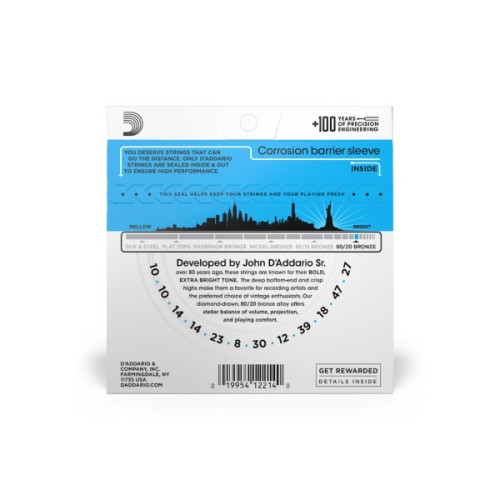 Струни для гітари D'Addario 80/20 Bronze Regular Light 12-String (10-47) (EJ36)