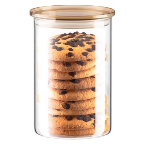 Банка Ardesto Fresh 900 мл, скло, пластик, прозорий (AR1309SFM)