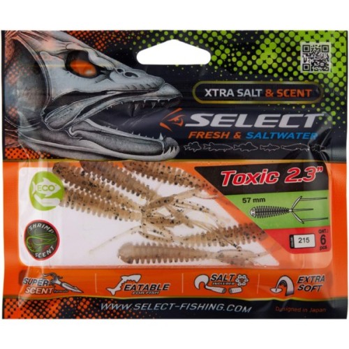 Силікон рибальський Select Toxic 2.3" 215 (6 шт/уп) (1870.73.23)