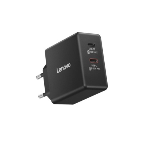 Блок живлення до ноутбуку Lenovo Dual USB-C 65W GaN Charger (40AW065BEU)