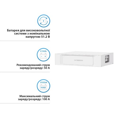 Батарея LiFePo4 Dyness STACK100 S51100 51.2V 100Ah 5.12kWh без BMS (S51100)