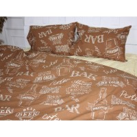 Постільна білизна MirSon Бязь Ranforce Elite 17-0509 Beer Bar Porter King Size (2200004706696)