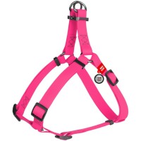 Шлея для собак WAUDOG Waterproof з QR-паспортом XS Ш 15 мм Д 30-39 см рожева (27637)