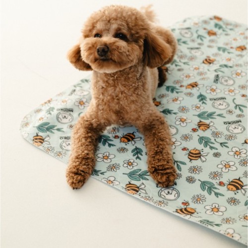 Пелюшки для собак MISOKO&CO Багаторазова з бджолами 80х140 см 2 шт блакитна (HAINMSK70049)