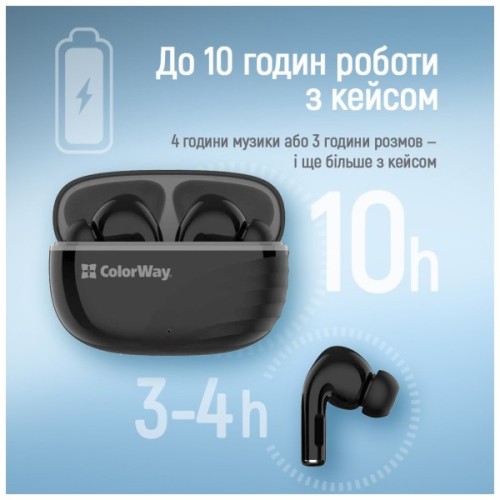 Навушники ColorWay Slim TWS-5 Earbuds Black (CW-TWS5BK)