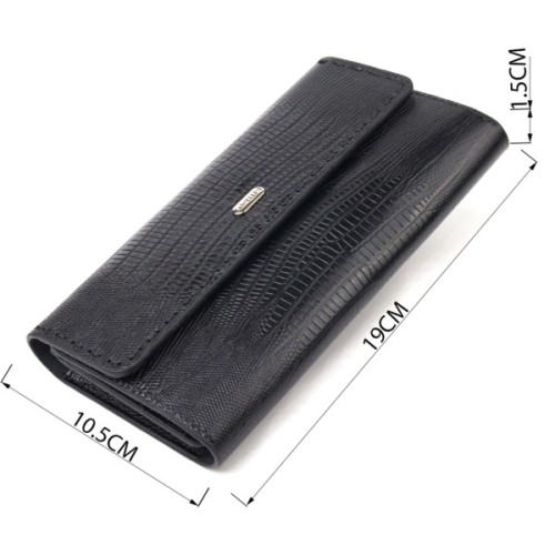 Гаманець Canpellini З натуральної шкіри Чорний (21664)