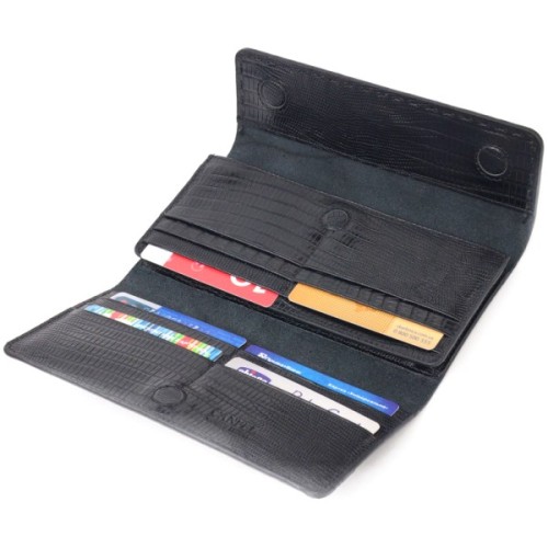 Гаманець Canpellini З натуральної шкіри Чорний (21664)