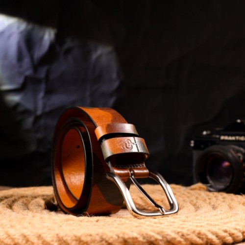 Ремінь Grande Pelle У стилі мілітарі з натуральної шкіри (21478)