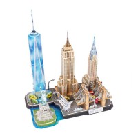 Пазл Cubic Fun Тривимірна головоломка-конструктор Сіті лайн Нью-Йорк (MC255h)