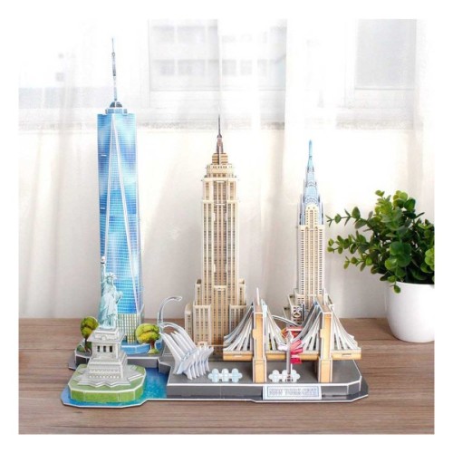 Пазл Cubic Fun Тривимірна головоломка-конструктор Сіті лайн Нью-Йорк (MC255h)