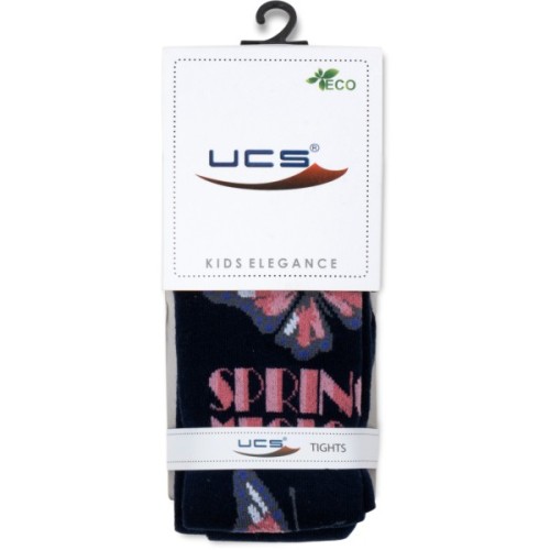 Колготки дитячі UCS Socks з метеликом (M0C0301-2122-7G-blue)