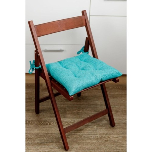 Подушка на стілець Прованс CHENILLA Бірюзова 40х40 (034857)