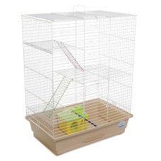 Клітка для гризунів Природа Нюра з будиночком 45x60x29 см біла/бежева (4823082415243)