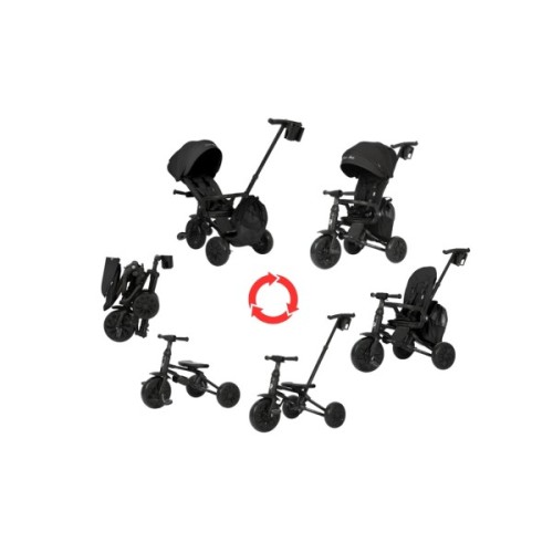 Дитячий велосипед QPlay Nova складаний триколісний Max Black (S703NovaMaxBlack)